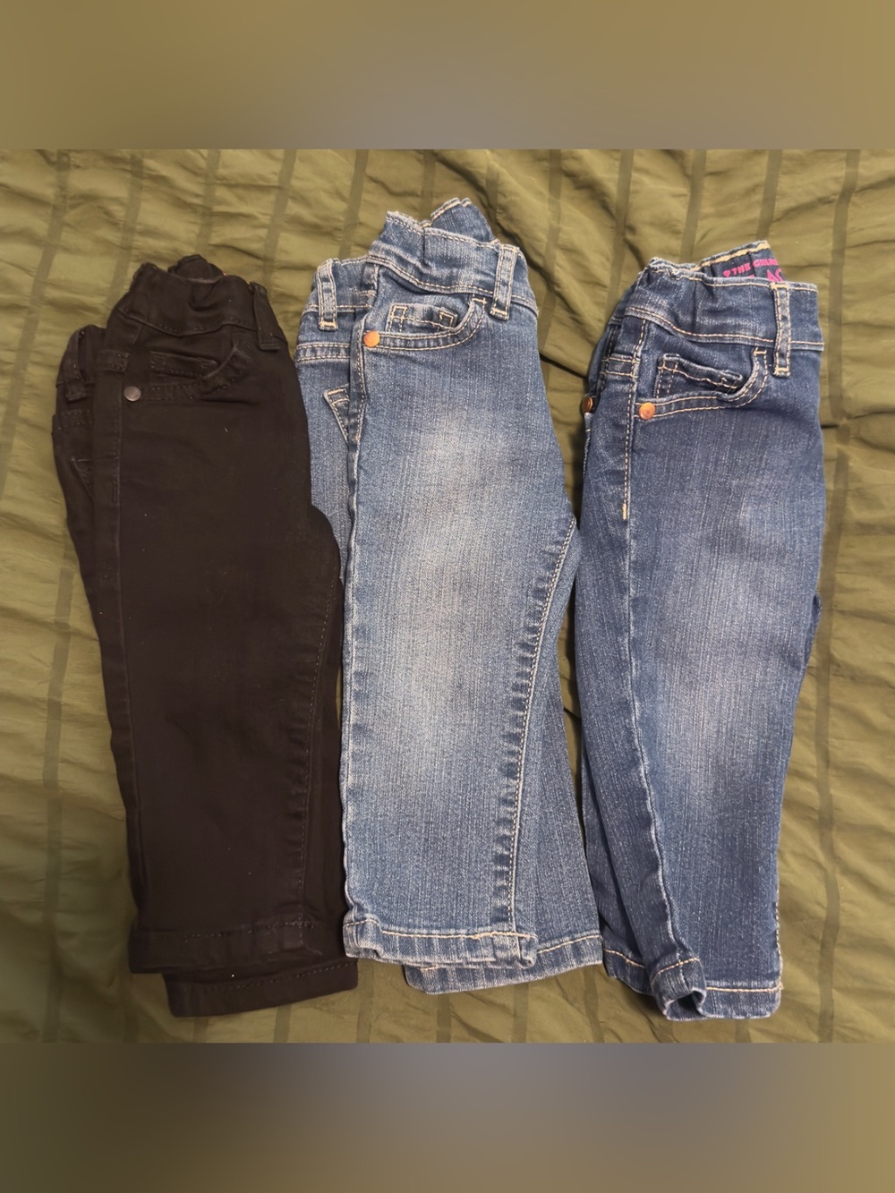 Kids Denim and Black Jeans Trio